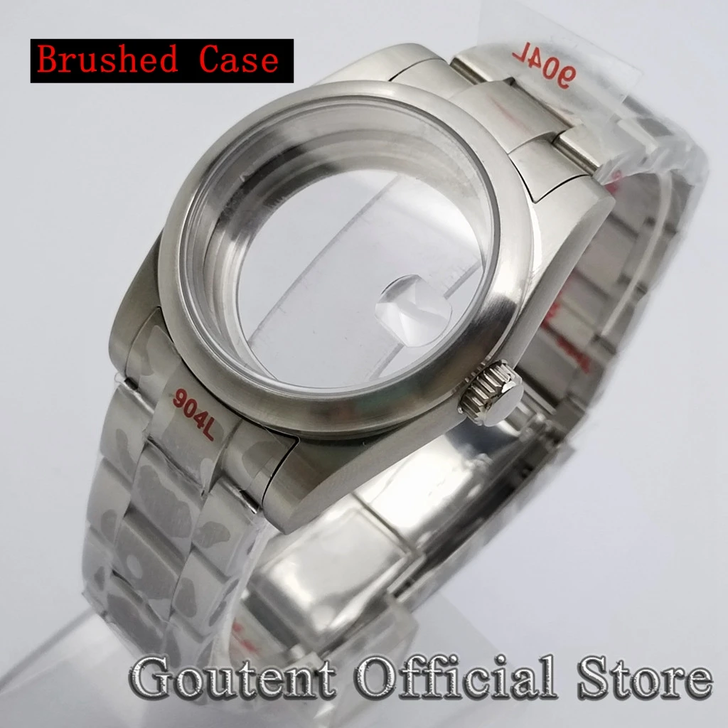 

Goutent 36mm/40mm Brushed Silver Sapphire Watch Case Fit NH35 NH36 Miyota 8215/821A,DG2813 3804,ETA 2836 2824 PT5000 Movement