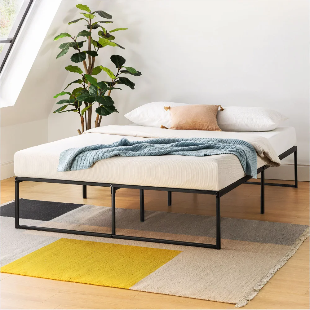 

Mellow Myla 14" Metal Platform Bed Frame with Steel Slats, Queen
