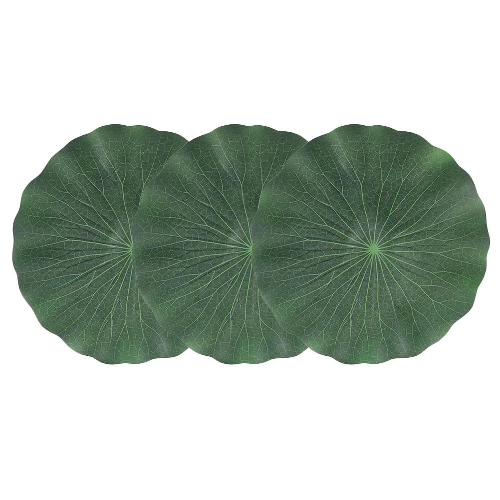 

3 Pcs Aquarium Lily Botanical Decor Floating Flowers Pool Plants Decor Simulated Lotus Leaf Fake Leaves Floating Aquarium Plants
