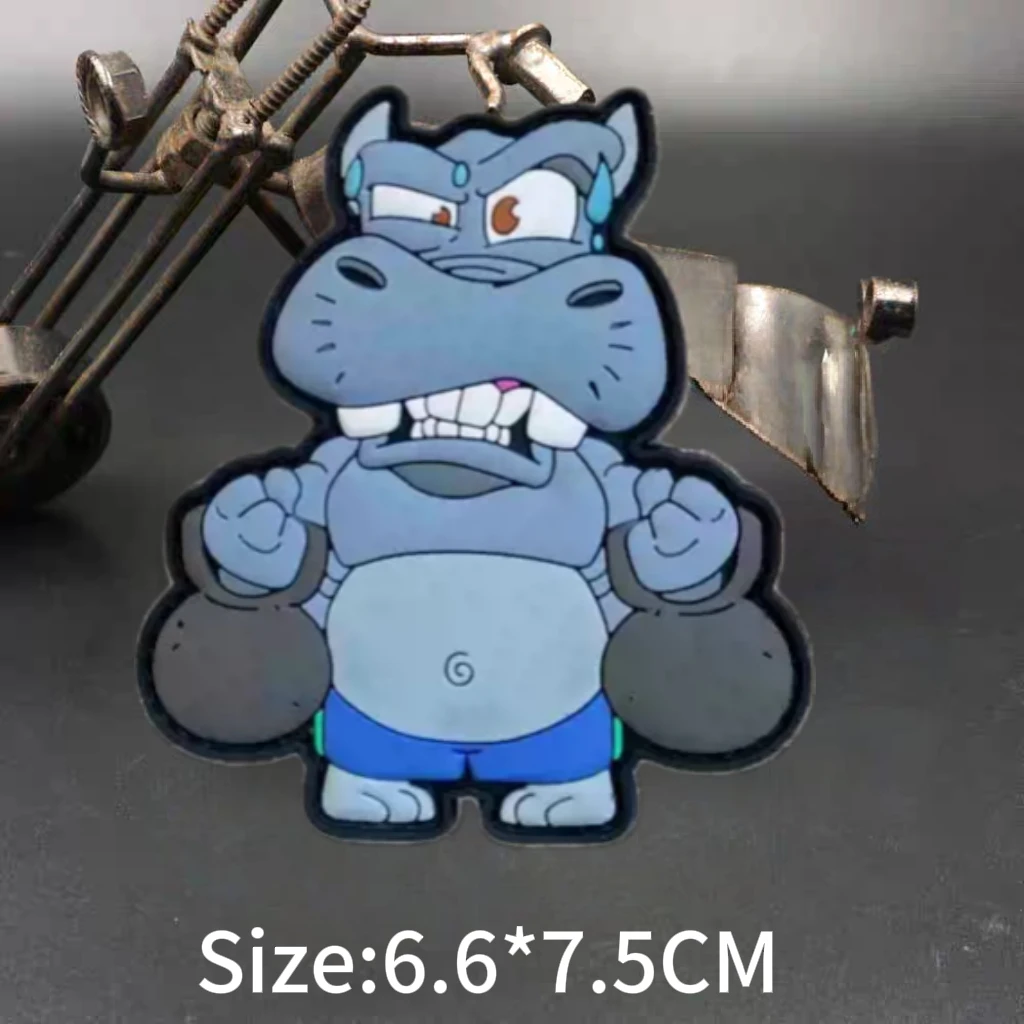 Tacopsgear бегемоты для фитнеса серии бегемота 3D Мягкие ПВХ нашивки немецкий