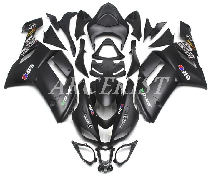 

New Style ABS Motorcycle Whole Fairings Kit Fit for kawasaki Ninja ZX6R 636 2007 2008 07 08 6R ZX-6R Bodywork set black matte FR