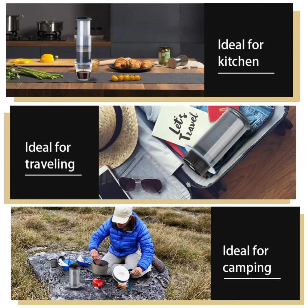 

Filters Coffee Lovers Convenient Easy-to-use Durable Outdoor Must-have Portable Coffee Maker For Camping Aeropress Machine