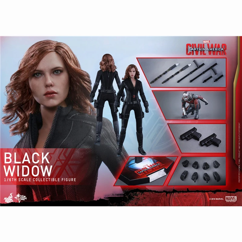 

Original Hottoys HT 1/6 Black Widow 5.0 MMS365 Captain America: Civil War Marvel Anime Action Figures Collection Model Toys