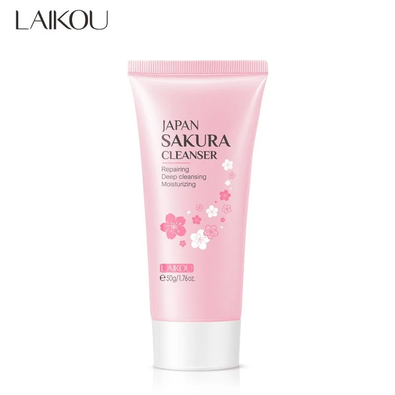 

Japan Sakura Gentle Cleansing Facial Cleanser Shrink Pores Deep Clean Oil Control Remove Blackhead Moisturizing Skin Care