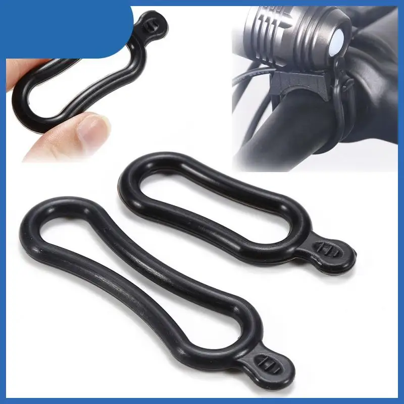 

2PCS Silicone Rubber Band Front Light Bulb For Bicycle LED Handlebar Torch Holder For Bicycle Light Bike Light Holder Wholesale