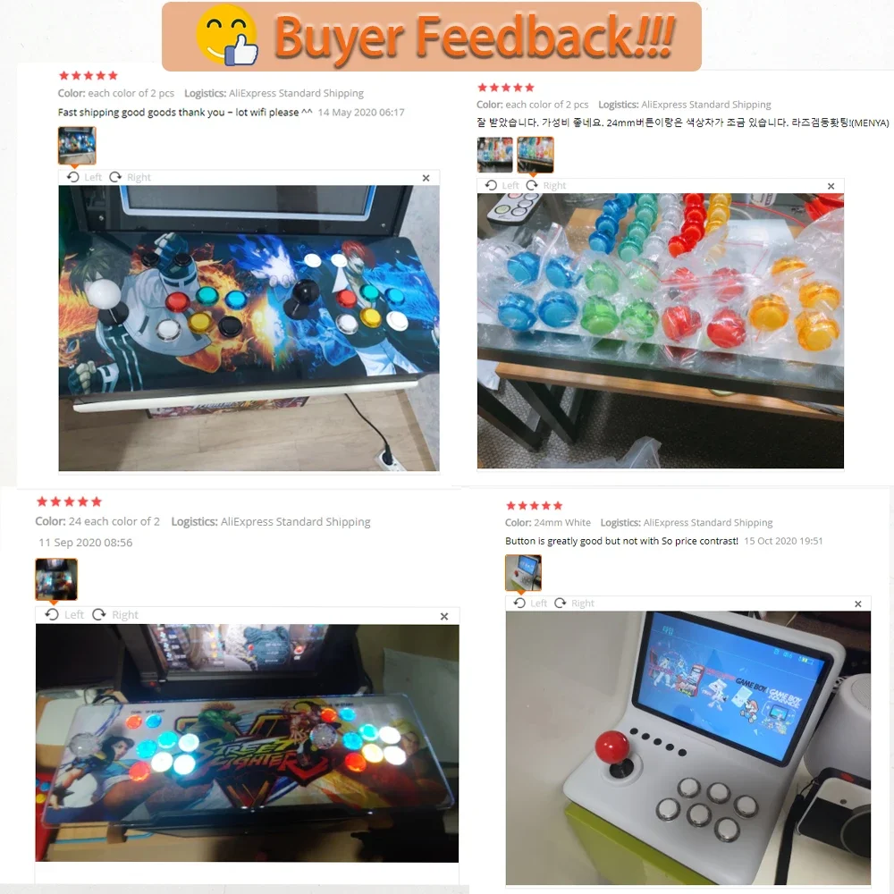 Аркадный шкаф с нулевой задержкой DIY Kit 5 В Светодиодная лента Копия SANWA Прозрачный