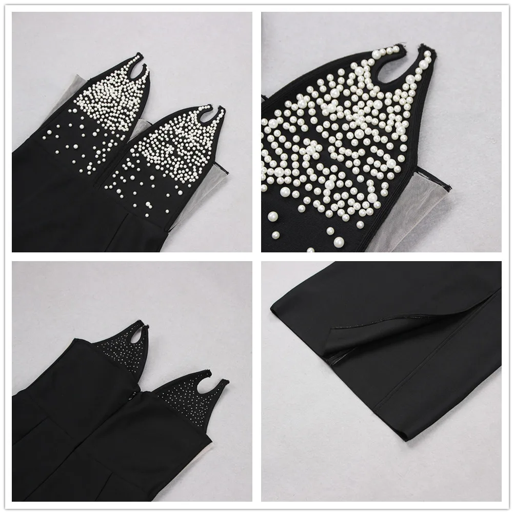 Женское облегающее платье без бретелек элегантное вечернее с бисером лето 2022 |