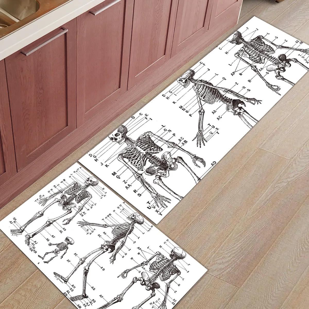 

Skeleton Bones Floor Mat Rugs for Living Room Mat Bath Mat Entrance Door Kitchen Floor Carpet Rug Long