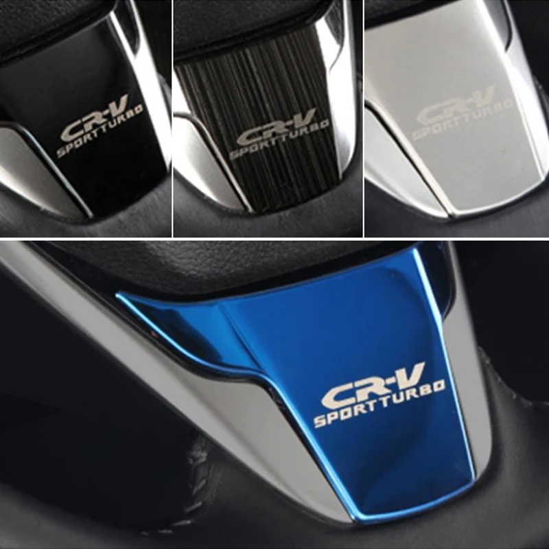 

Car Steering Wheel Emblem Decorative Sticker Stainless Steel Cover For Honda CRV CR-V 2017 2018 2019 2020 2021 Car Interior Trim