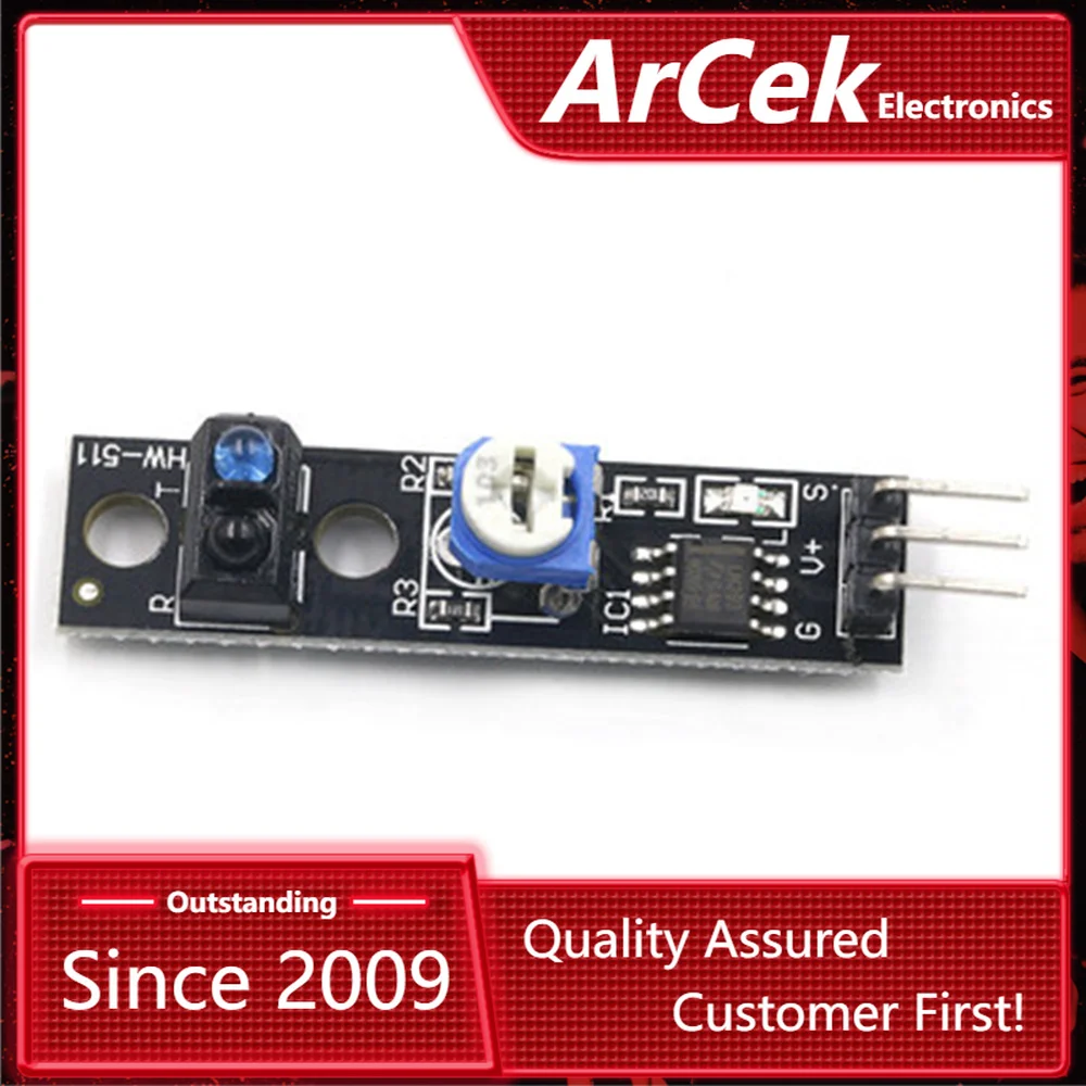 

Инфракрасный датчик отражения TCRT5000, линейный Трековый модуль, цифровой переключатель, выход LM393, компаратор 3,3 В с потенциометром, регулируемый