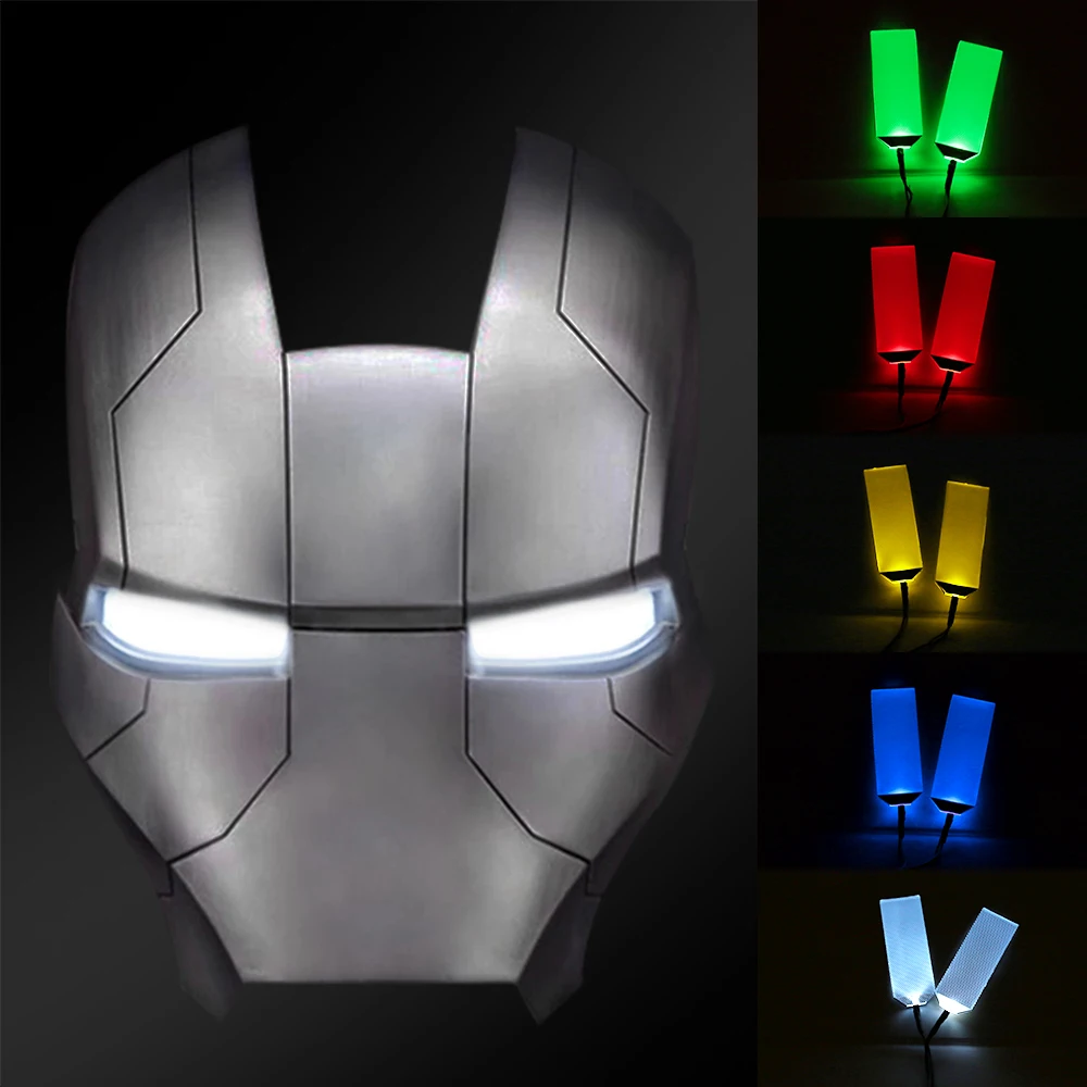 

DIY LED Light Eyes Kits For Halloween Helmet Mask Bendable Eye Light Cosplay Accessories Flexible CR2032 Input 27.5X69.5(76.5)mm