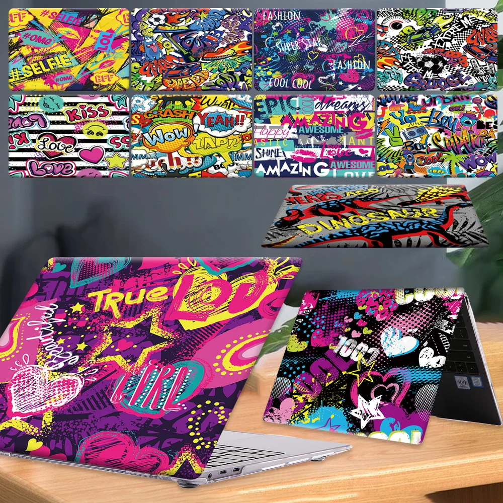 

For Huawei Honor MagicBook X15 X14 2021 Cover for Honor MagicBook 14 15/Pro 16.1 Laptop Hard Shell Graffiti Print Cover Case