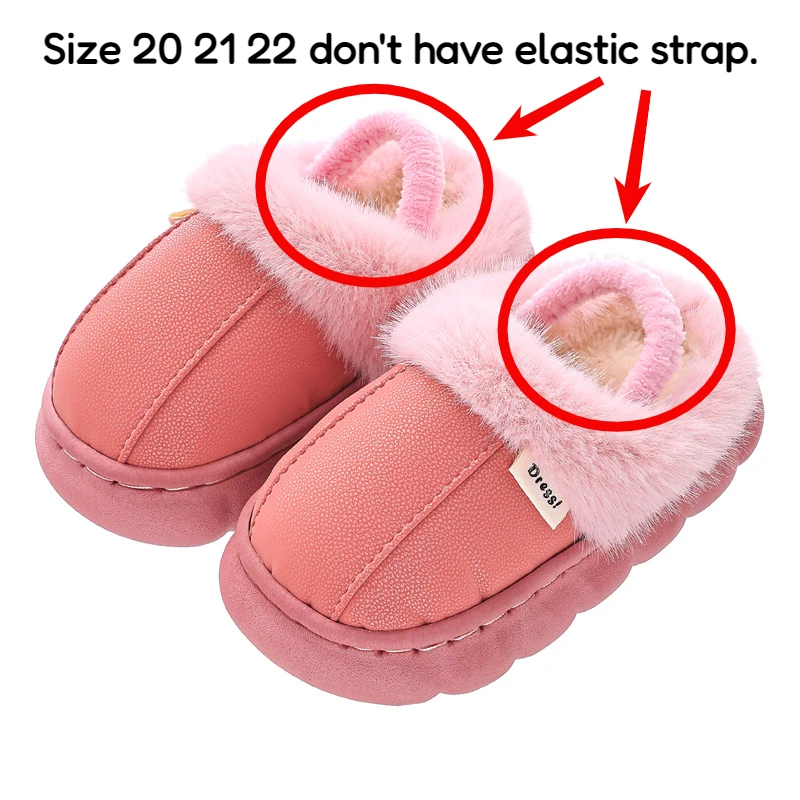 Детские Хлопковые Тапочки Зимние Домашние Нескользящие Удобные Пушистые Туфли