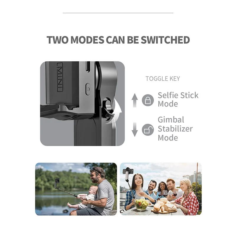 Mobile Phone Gimbal Stabilizer With Fill Light Bluetooth Wireless Remote Smartphone Video Shooting Vlog Selfie Stick For IOS