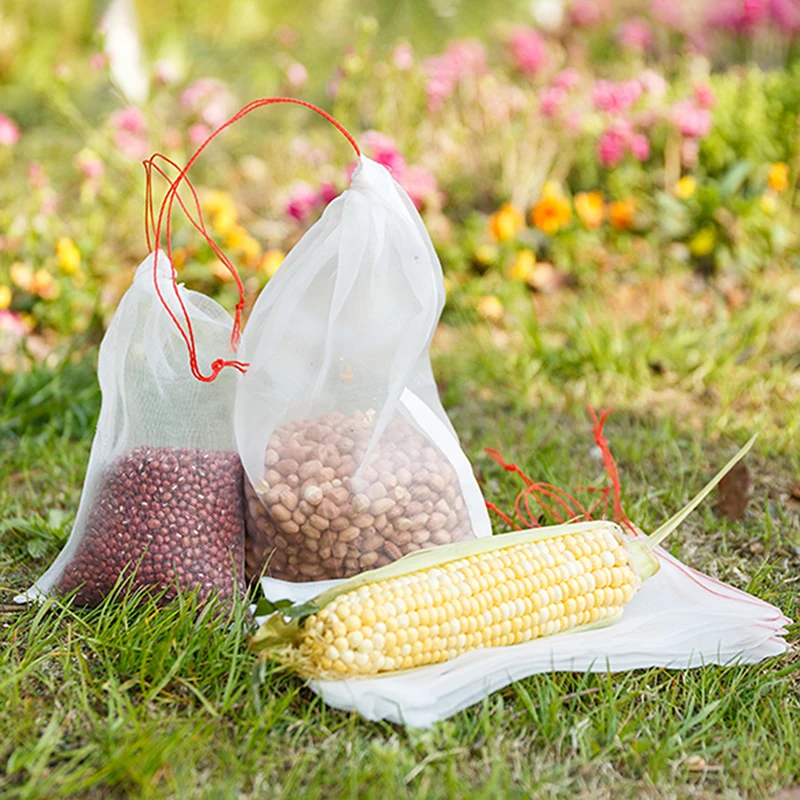 

50 шт., сетчатые пакеты для защиты фруктов, ягод и винограда