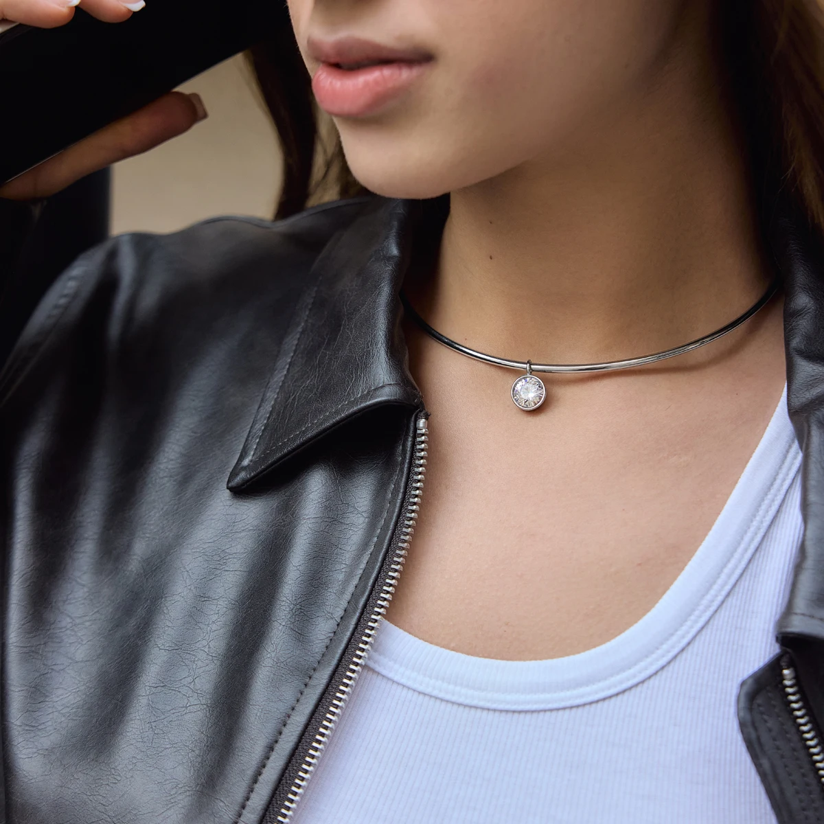 Фото Модное ожерелье Yori Chic с подвеской из кубического циркония, трендовое, с покрытием PVD 18K, привлекательное женское украшение, подарок №5