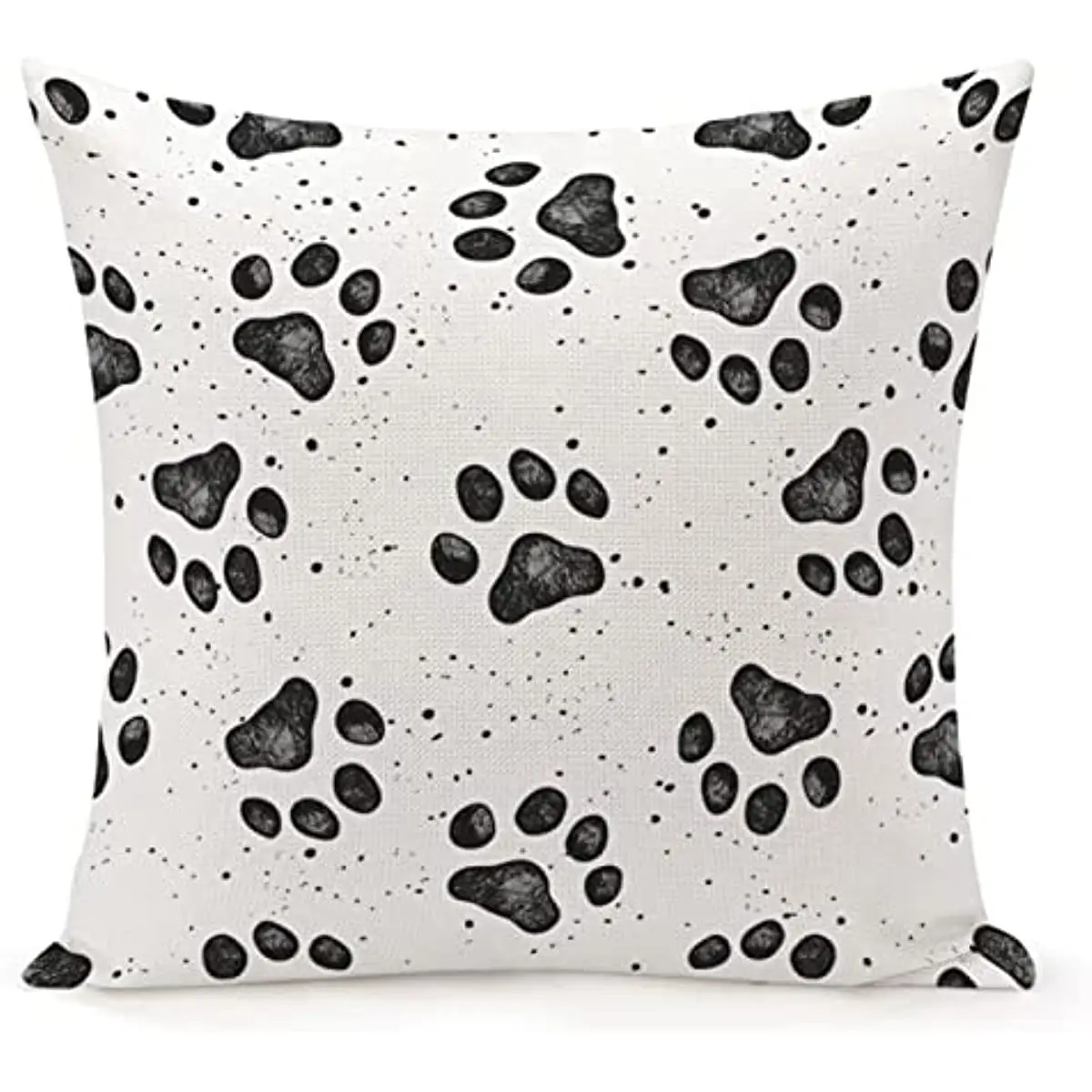 

Texture Sketches Dog Paw Throw Pillow Cover Animal Natural White Black Wildlife Square Throw Pillow Cases Throw Cushion Covers