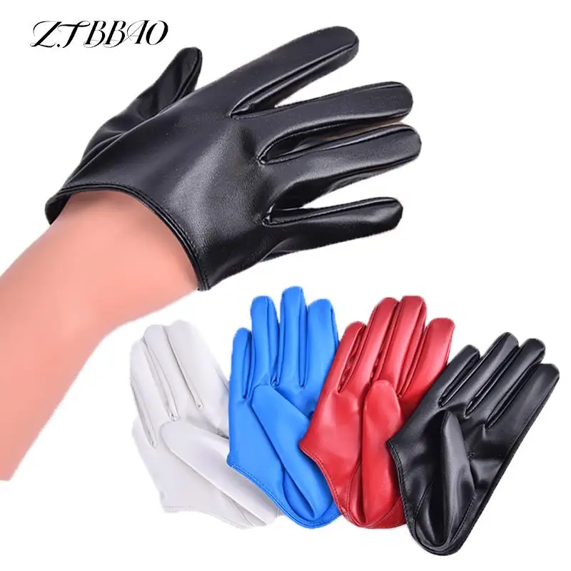 

1Pair New Design Sexy Leather Gloves Half Palm PU Leather Gloves For Women Party Show Mittens