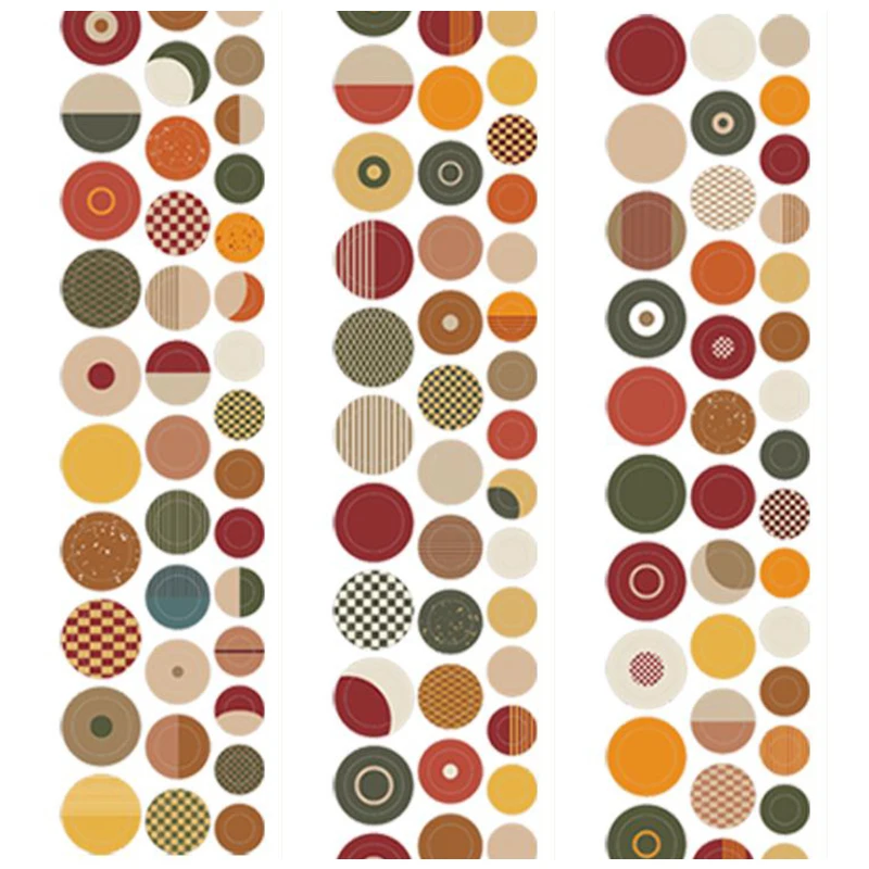 

Лента-наклейка Mr.paper в горошек, четыре сезона, натуральный цвет, лента, украшение для книги, украшение для мобильного компьютера, художественное украшение