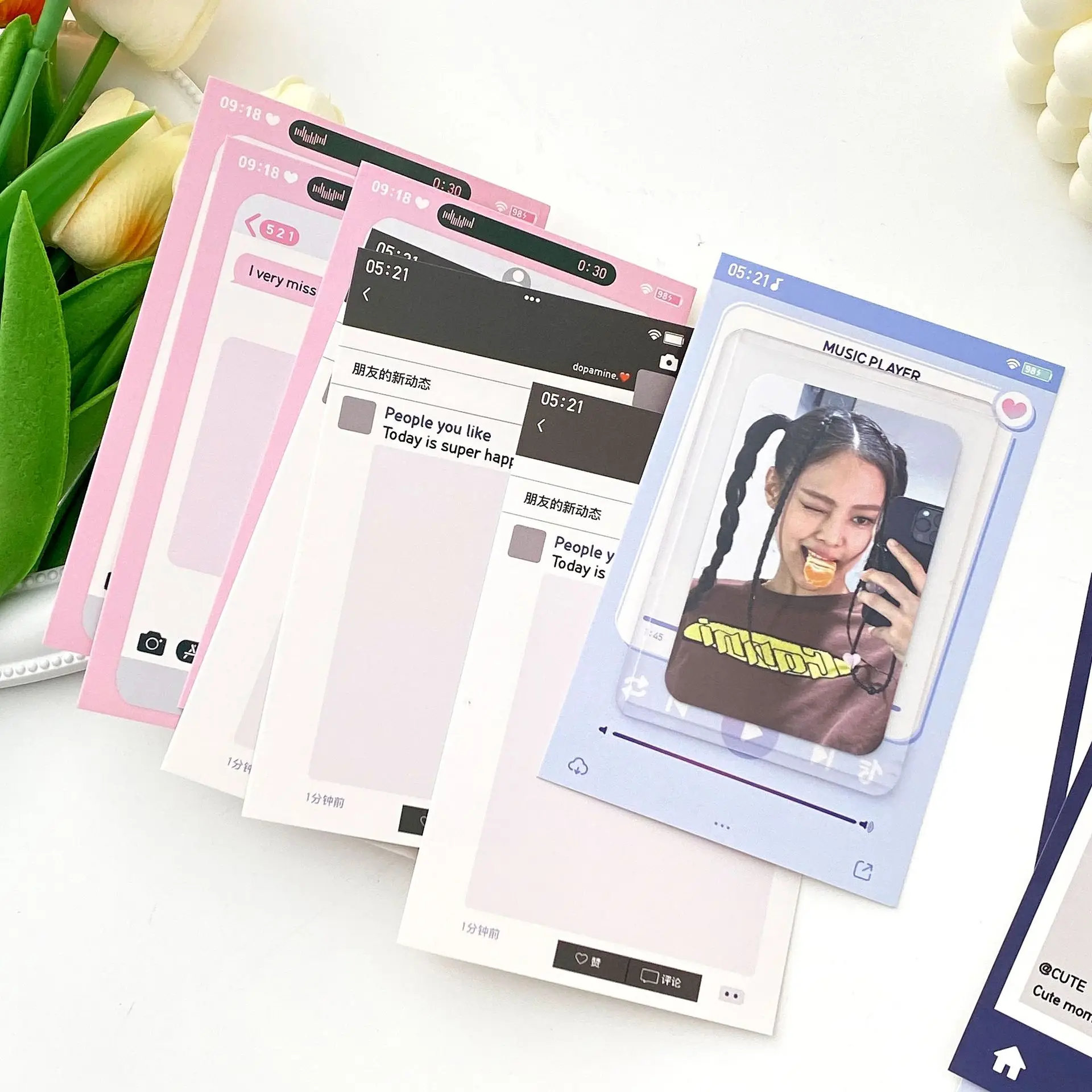 10 шт. Kpop фото Складная карточка задняя Корейская звезда Сделай Сам упаковочный