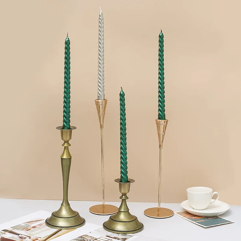 4 шт. разноцветные свечи для подсвечника с резьбой романтические Семейные