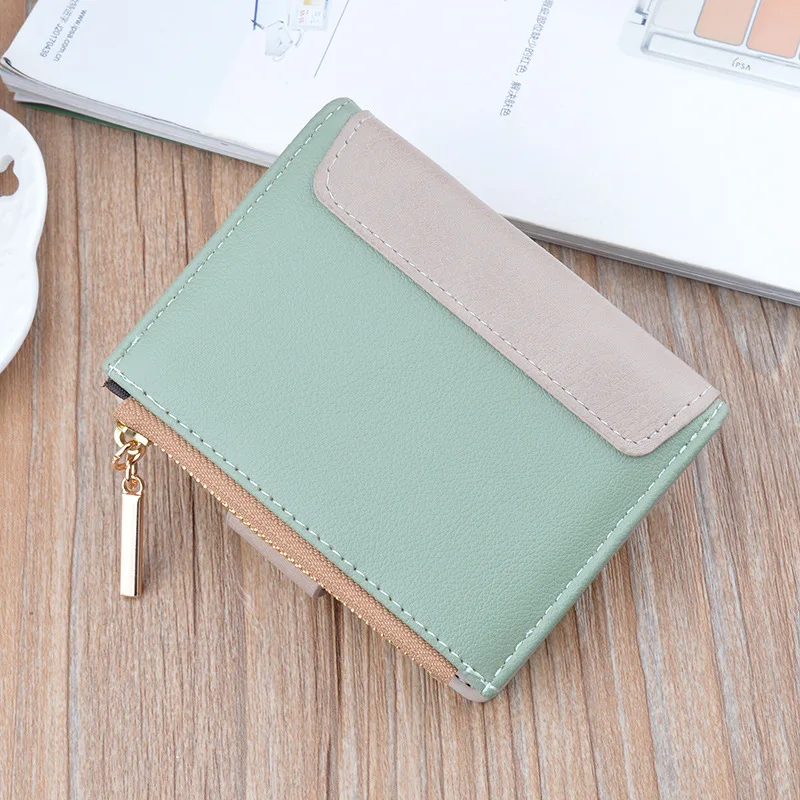 New Mini Wallet Fashion Female Card Holder Zipper Coin Purse PU Leather Credit Card Case Money Bag Ladies Small Clutch Girl Bags