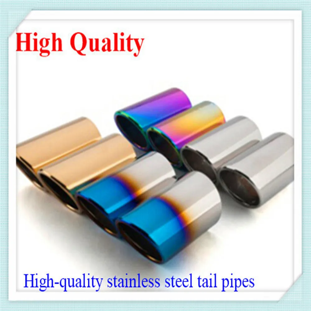 

High Quality Dedicate Stainless Steel Exhaust Tip Tail Rear End Pipe Muffler Exterior Outlet For VW Volkswagen Tiguan 2010-2015