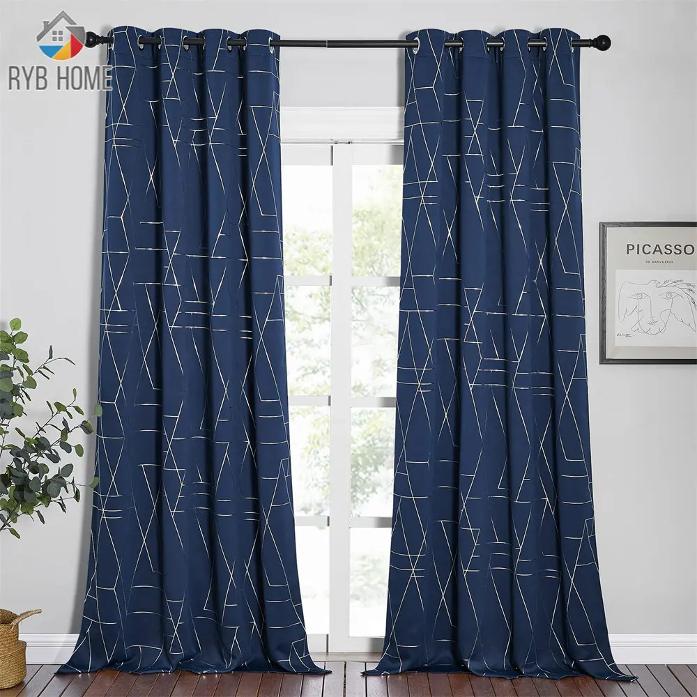 

Домашние затемняющие шторы Fish для гостиной, детской, спальни, современные линии, мягкие оконные драпировки, 100% полиэстер