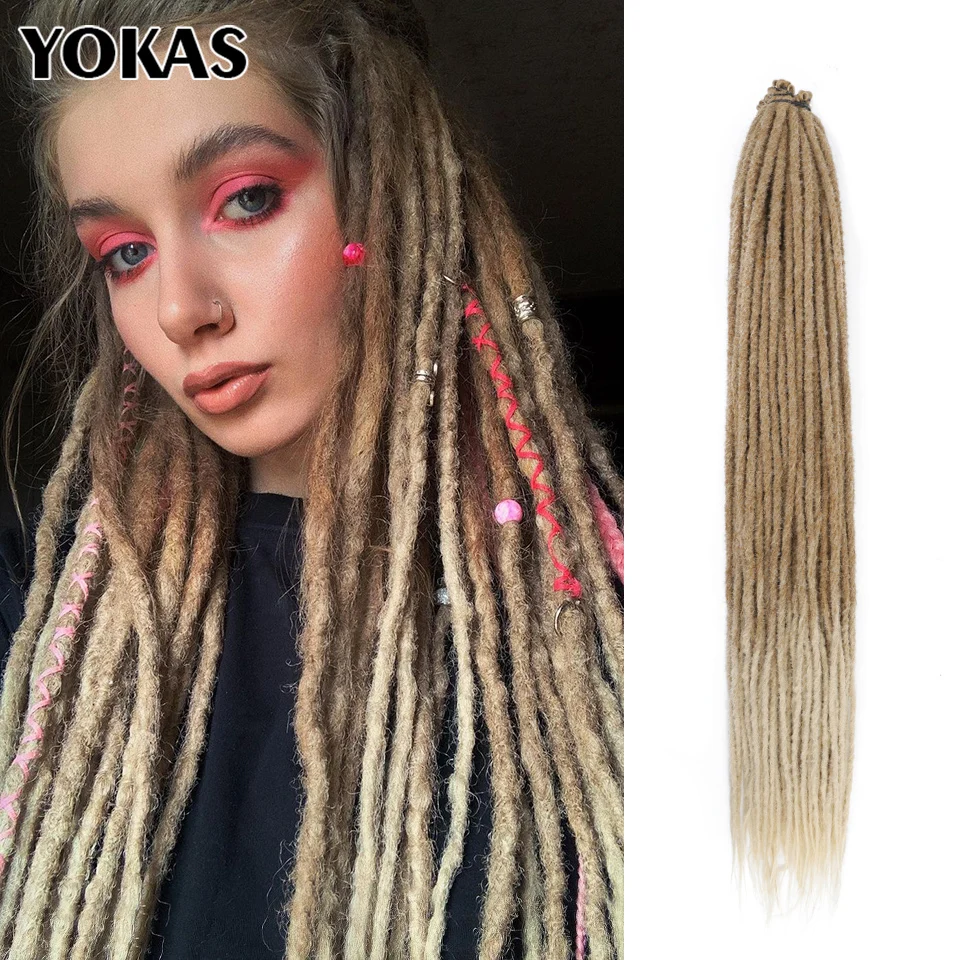 YOKAS Synthetic Dreadlock Extensions Handmade Crochet Hair 2