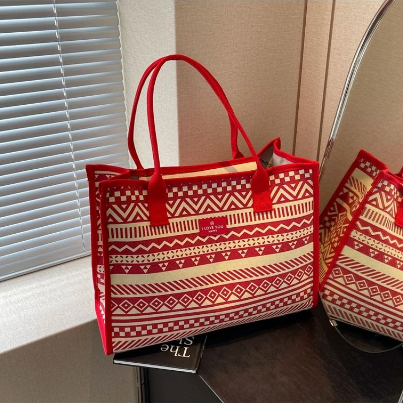 Летняя модная вместительная сумка для поездок Холщовая Сумка ручной клади