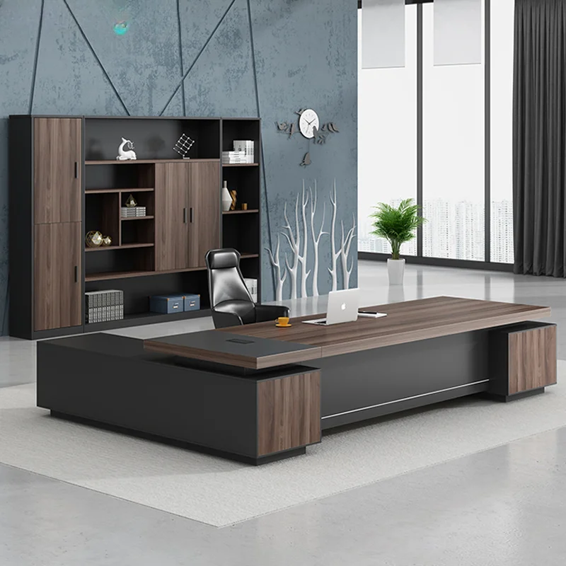 Роскошная современная офисная мебель стол компьютерный руководителя L-образный