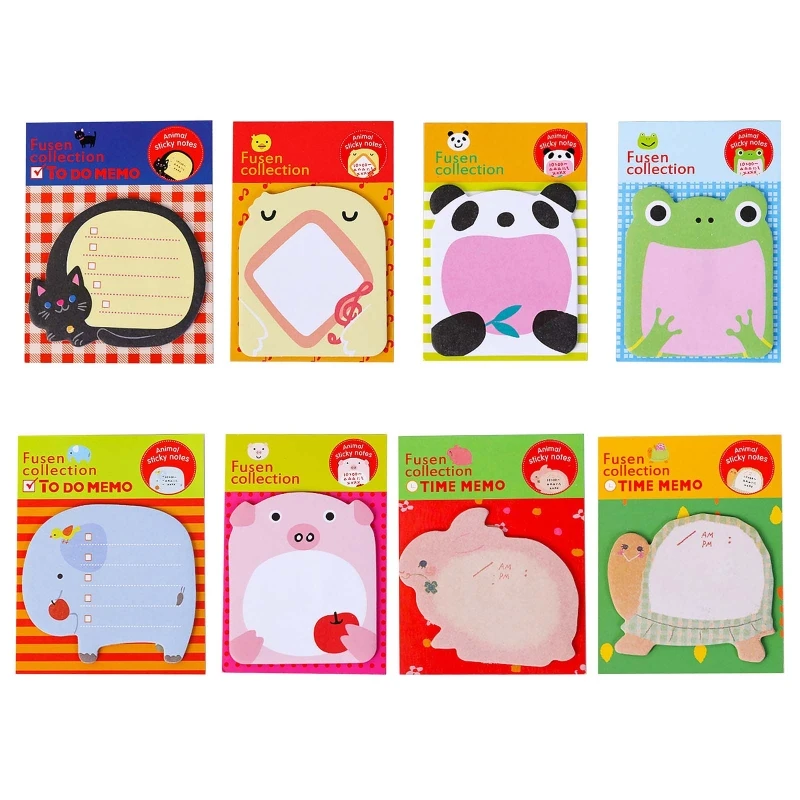 

Cartoon Zoo Animal Sticky Note Pad Adhesive Message Notes Tearable 20 Sheets School Stationery for Student Teacher Child E8BE