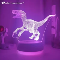3d led night light lamp dinosaur desktop bedside table lamps toys birthday gifts for kids home decoration dinossauro lantern