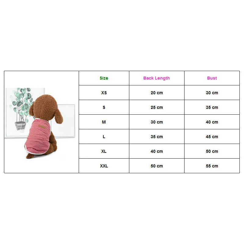 Летняя полосатая жилетка для домашних животных Модная хлопковая футболка одежда