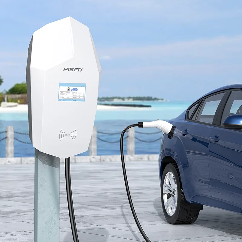 

Pisen New Energy Electric Vehicle Charging Pile Level 2 Wall-mounted Fast Ev Cars Charger Stations 7kW