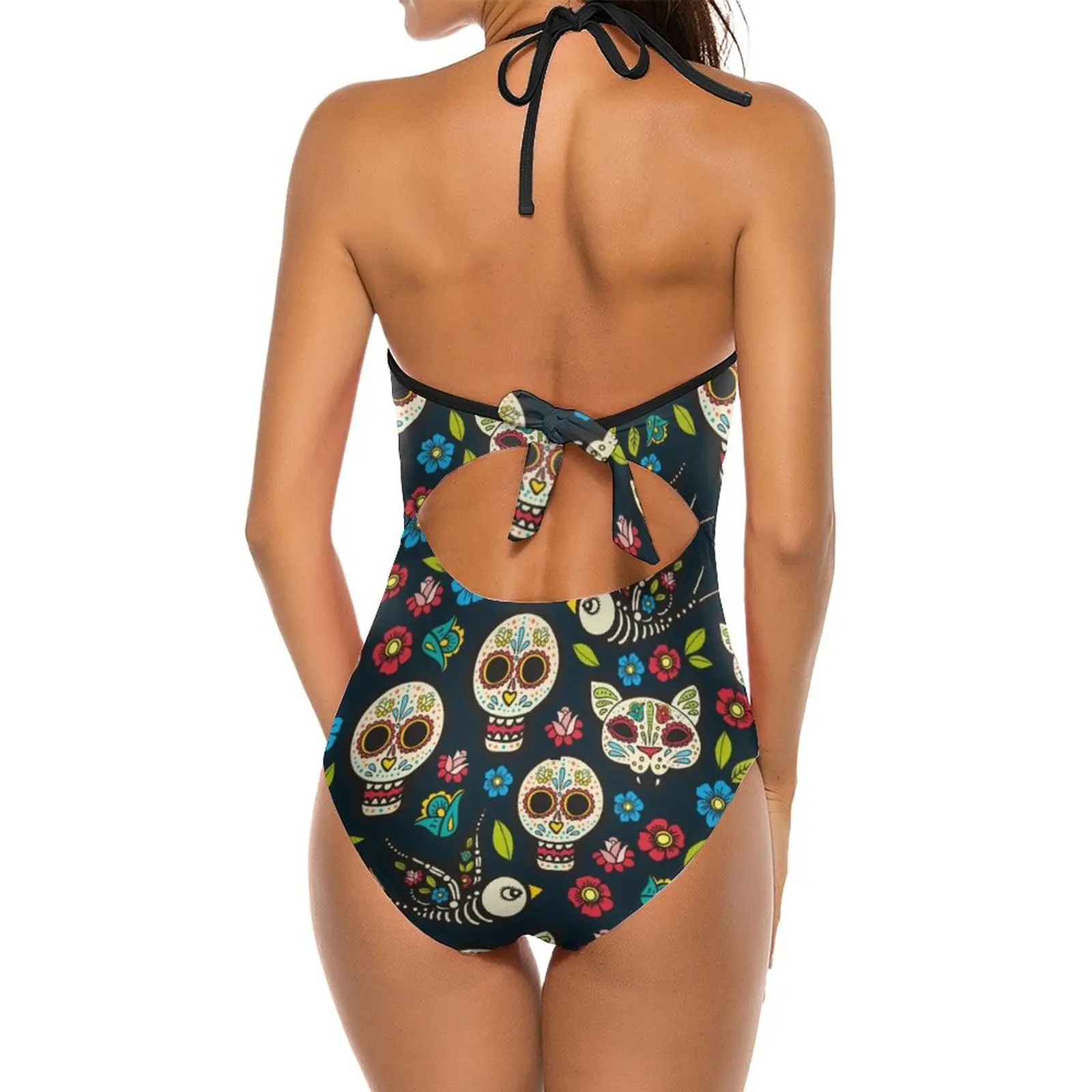 Купальник на Хэллоуин День мертвых мексиканский традиционный праздник черепа