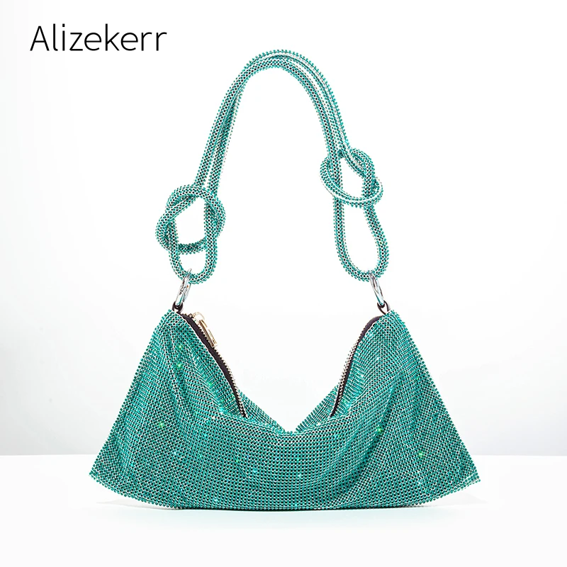 Вечерняя Сумка-клатч Стразы с узлом новинка 2022 блестящие кошельки кристаллами