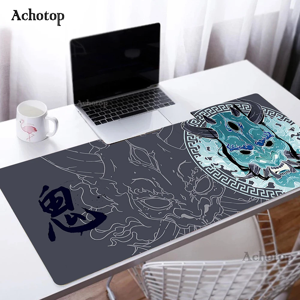 

Japanese Oni Large Gamer Mouse Pad Art Mousepad Game Dragon Mouse Mat XXL 900x400mm Office Rubber Desk Mats Keyboard Pads
