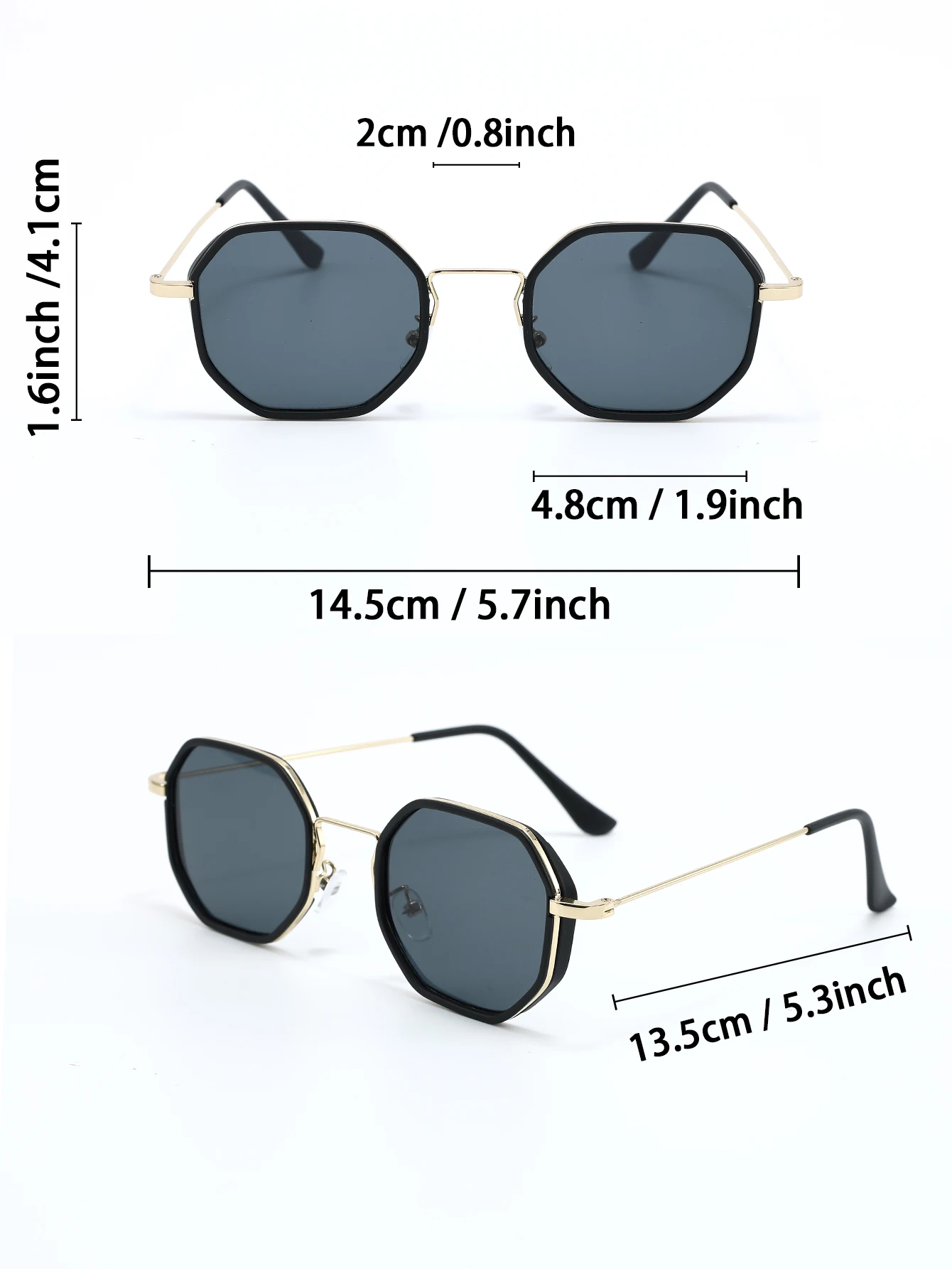 2 шт. Винтажные Солнцезащитные очки в металлической оправе