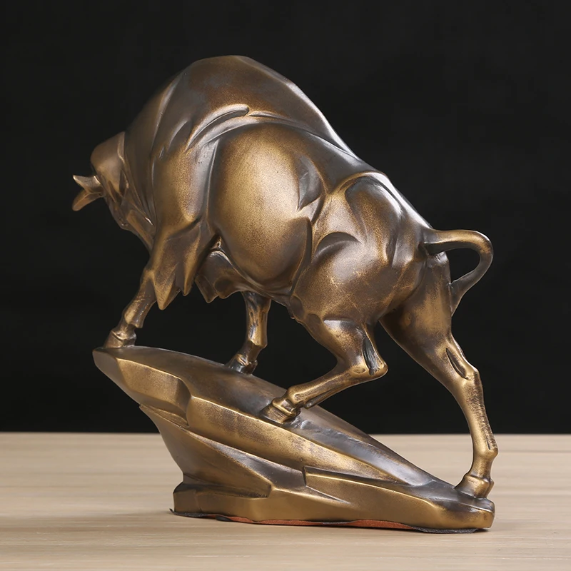Скульптура быка статуя бира из смолы ручной работы декор для комнаты дикой