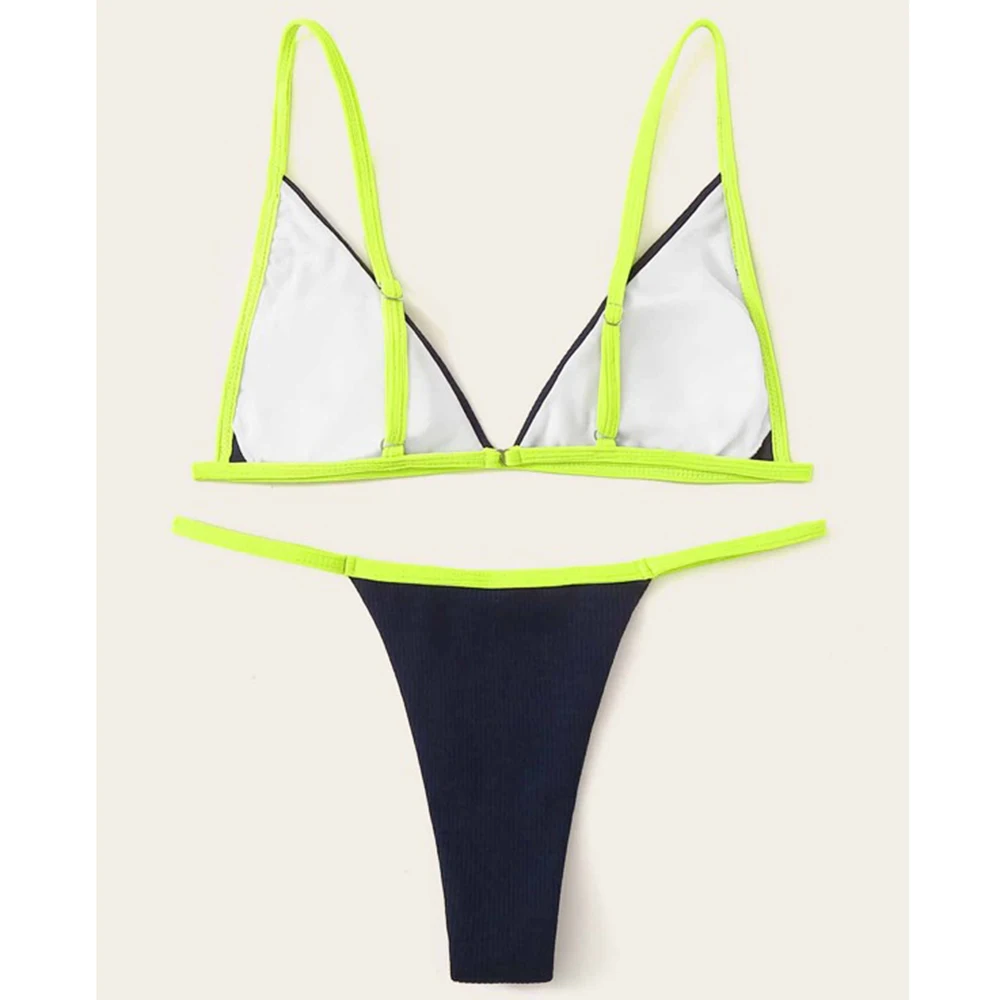 Женское треугольное бикини из двух частей сексуальный купальник с низкой талией