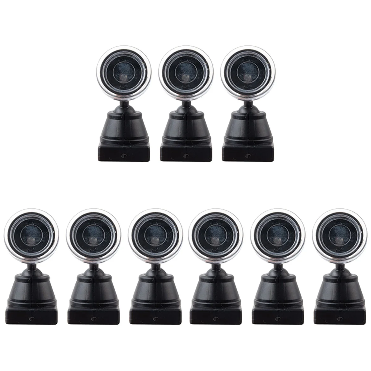 

9 Pcs Model Signal Light Sand Table Spotlight Lamp Miniature Dollhouse Small Reflector Train Simulation Abs Child Miniatures
