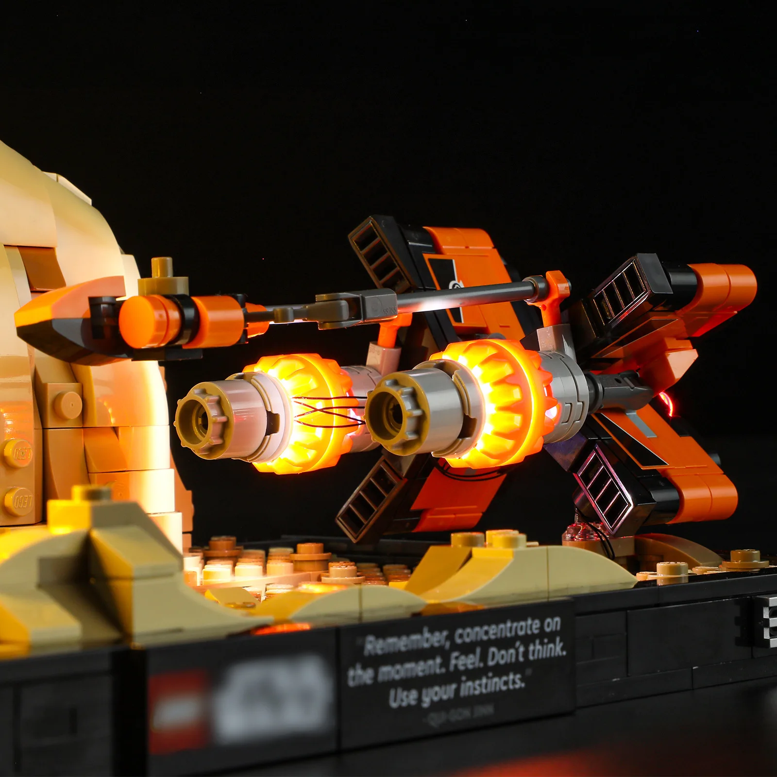 (Только светодиодный светильник) 75380 Mos Espa Podrace Diorama Star Ideas (не включает в себя