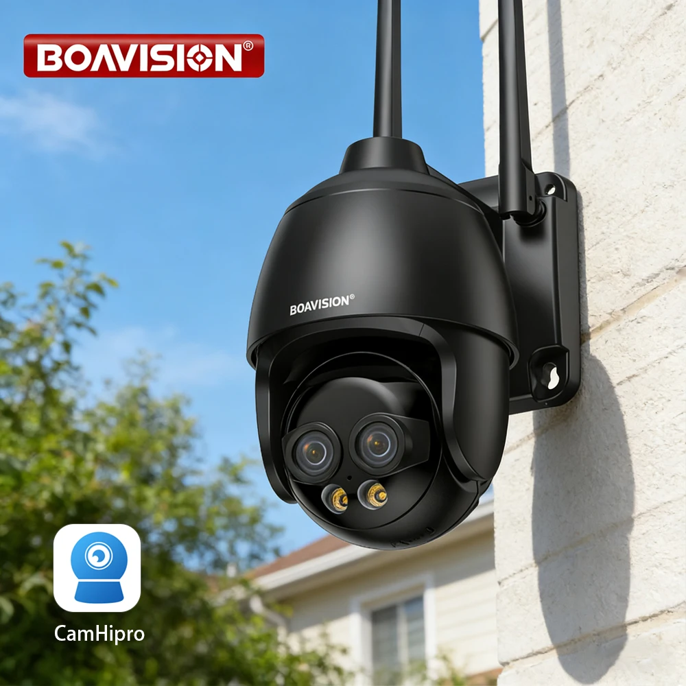 Фото BOAVISION HD 8MP WIFI/4G SIM-карта/POE наблюдения 2,8 мм 8 мм двойной объектив RU №2