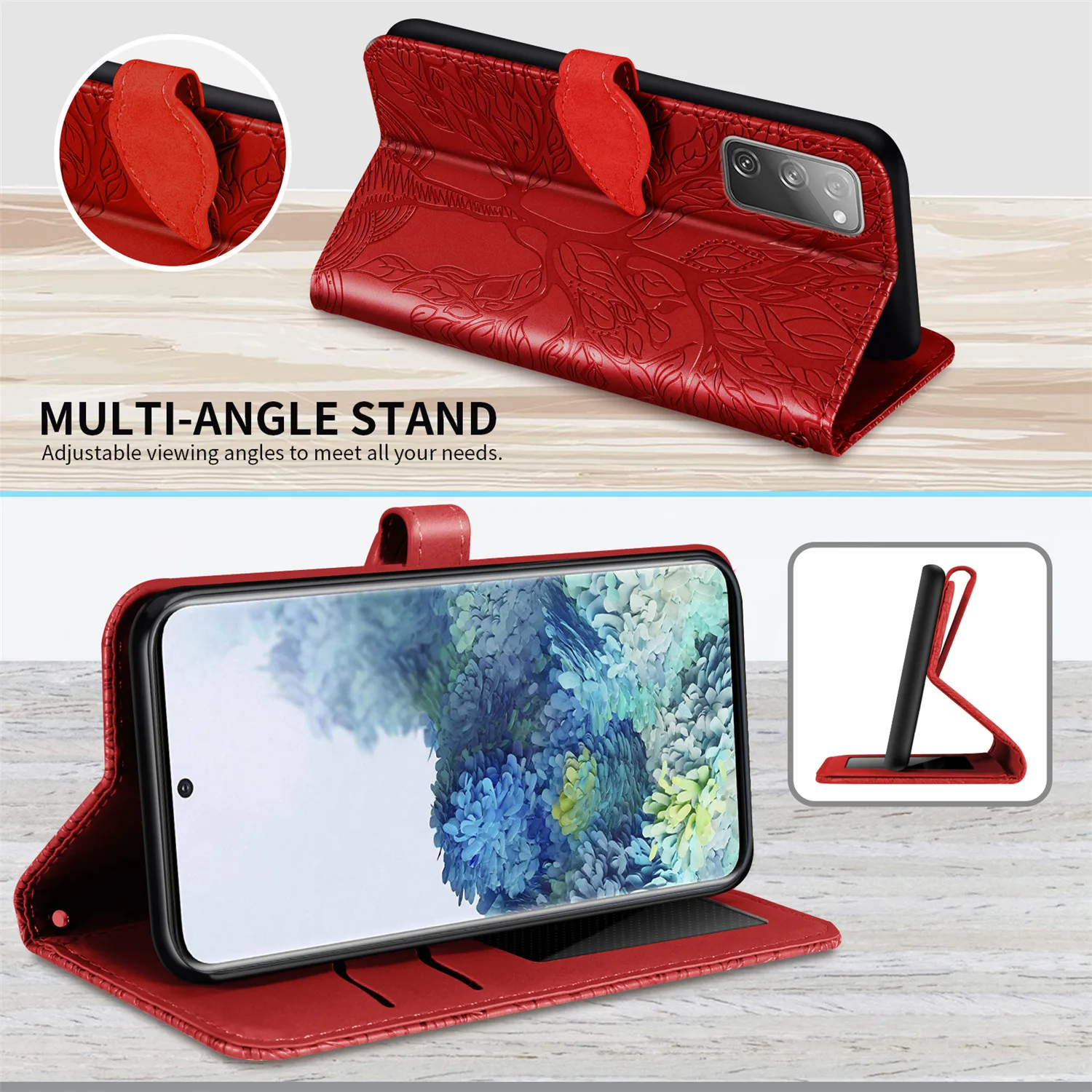 3D Pattern Leather Flip Phone Case For Samsung Galaxy S22 S10E S20 FE S21 Note 10 20 Ultra S8 S9 Plus Holder Wallet Satnd Cover