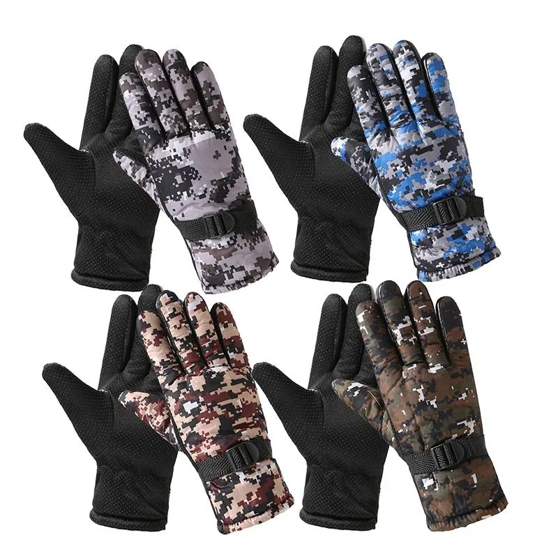 

Перчатки мужские камуфляжные из хлопка, удобные дышащие Нескользящие водонепроницаемые перчатки для катания на лыжах и спорта на открытом ...