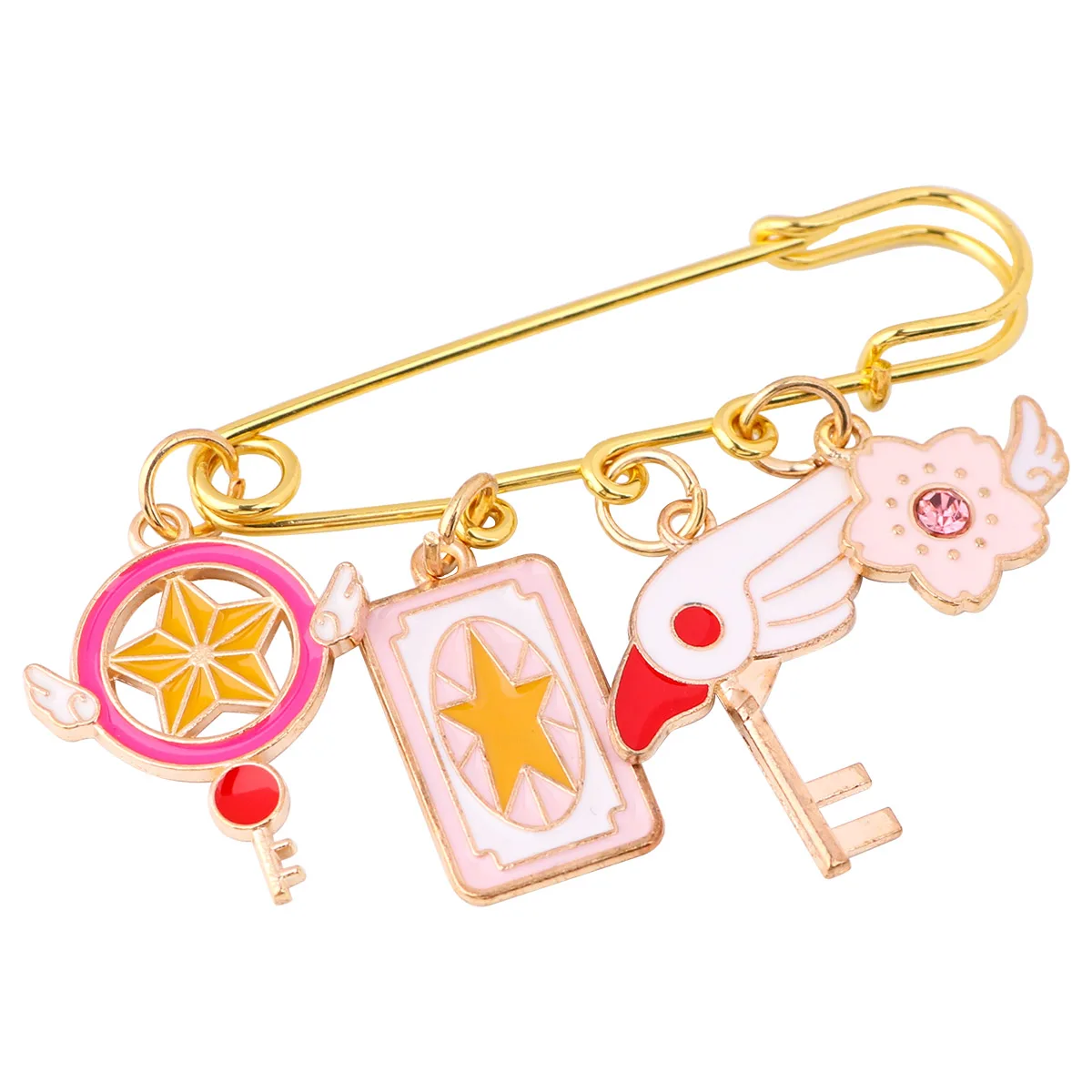 Женская Брошь с эмалью в японском стиле |