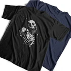 Свободная футболка COOLMIND из 100% хлопка с принтом черепа, унисекс, Повседневная Хлопковая мужская футболка с круглым вырезом, крутая футболка, мужские футболки, топы