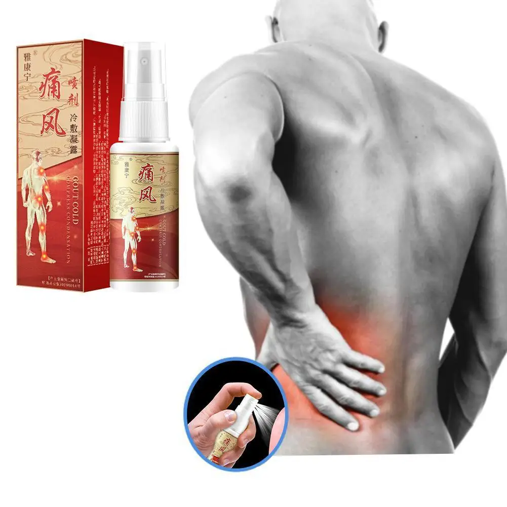 

Спрей для лечения подагры 60 мл, снятие боли в суставах, уменьшение отеков и удаление стеза крови, медицинский распылитель, уход за телом