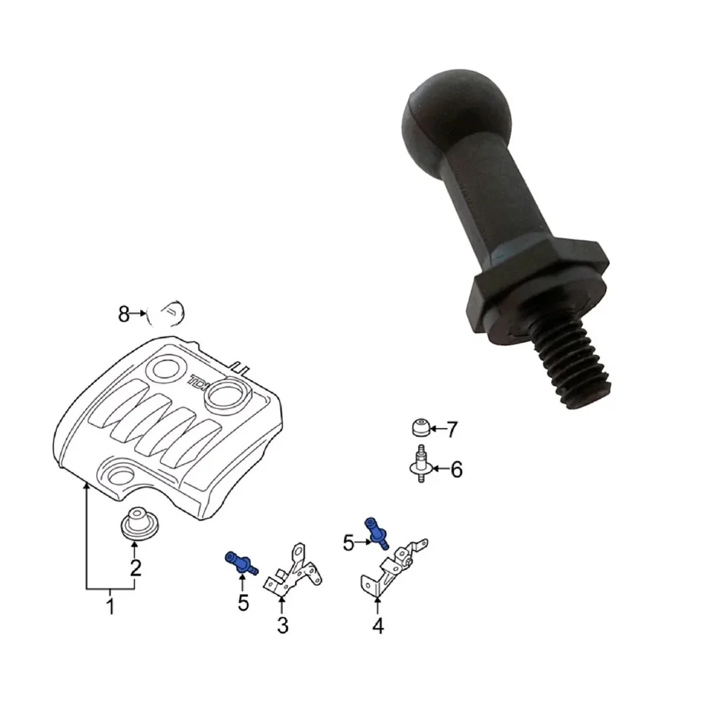 1 шт. черная пластиковая крышка переднего двигателя автомобильного шариковый